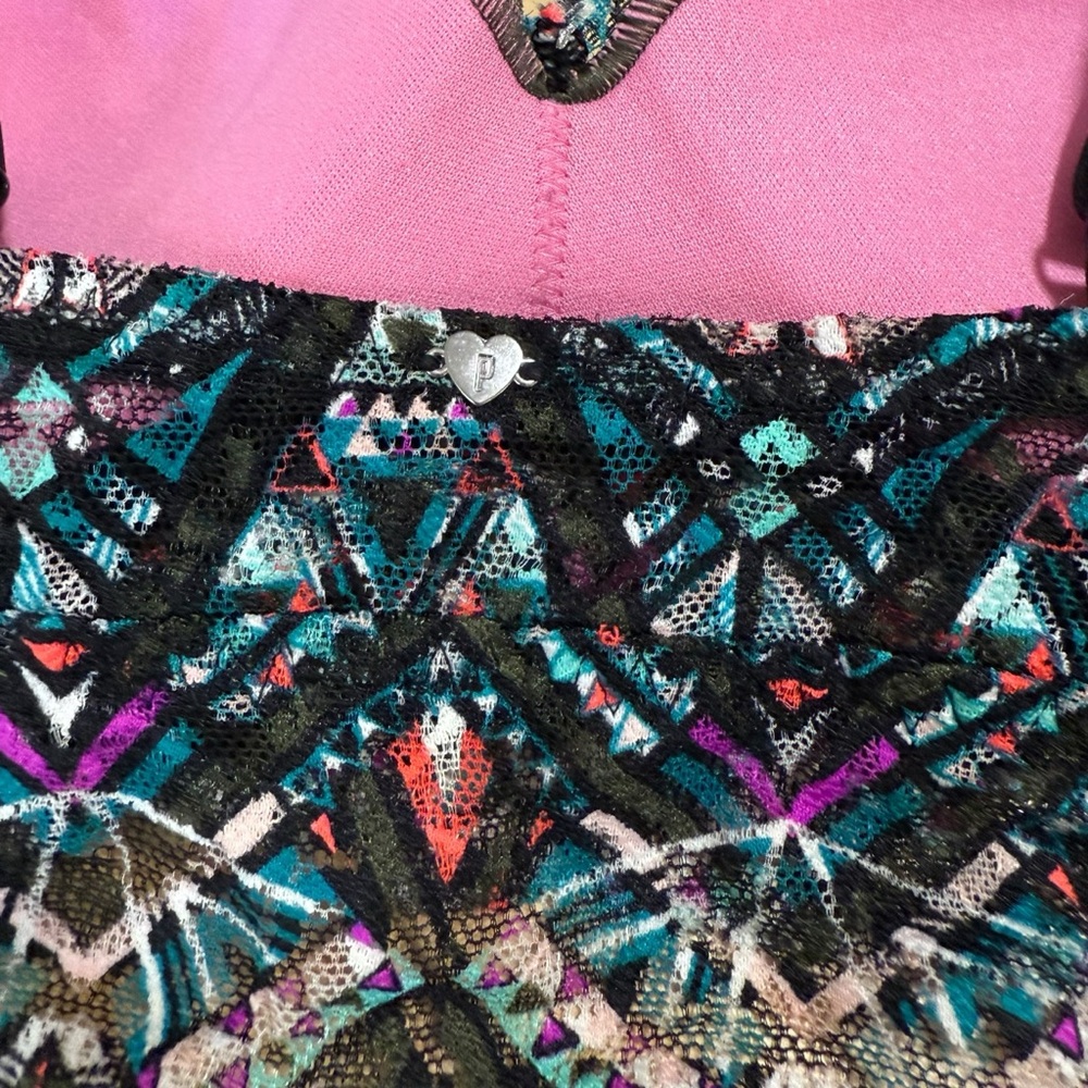 Victoria's Secret Pink Black/multi Lace Push Up Bralette Medium A-C RN 54867 - Picture 6 of 6
